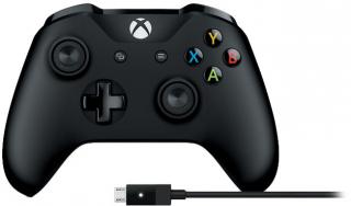 Microsoft Xbox One draadloze controller (V2) + kabel voor Windows Zwart